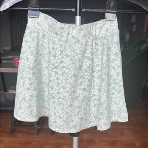 btween Mint Floral Skater Skirt
